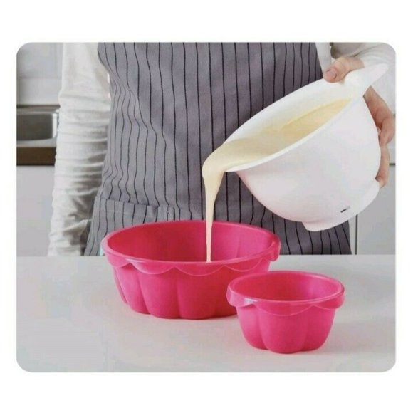 IKEA Other - IKEA Sockerkaka Set Of TWO Pink Silicone Baking Moulds  Hot Pink